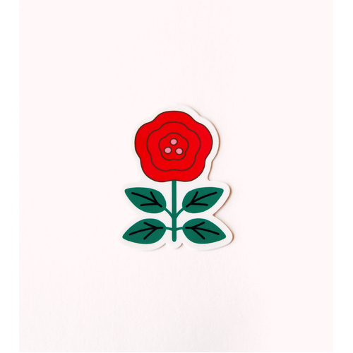 Waterproof Aesthetic Sticker - Red Rose