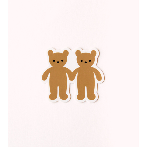 Waterproof Aesthetic Sticker - Bear Twins