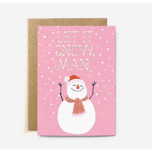 Let it Snow Man (large card)