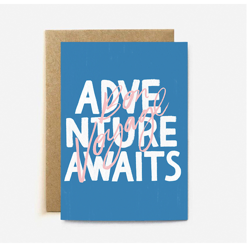 Adventure Awaits Bon Voyage (large card)