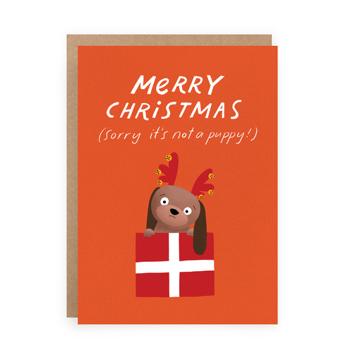 Merry Christmas Sorry it's Not a Puppy (large card)