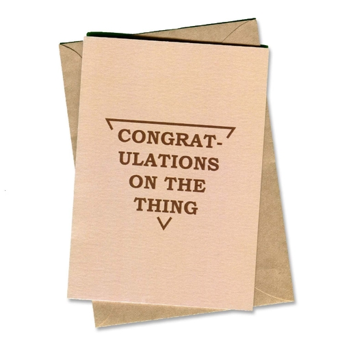 Congratulations on the Thing