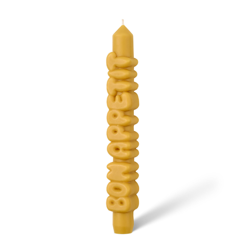 Bon Appetit 3D Taper Candle Mustard