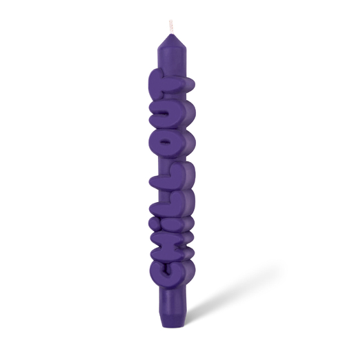 Chill Out 3D Taper Candle Indigo