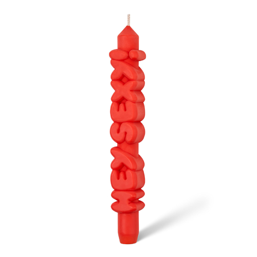 Hey Sexy! 3D Taper Candle Orange