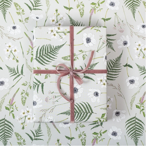 Wild Meadow Grey Wrap - Single sheet