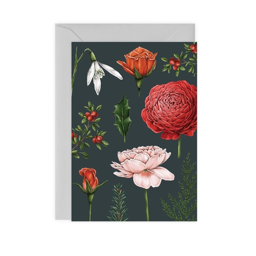 Berry Roses - Navy