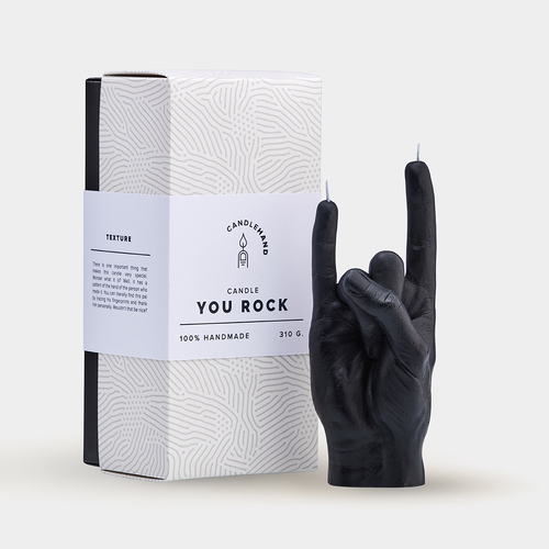 You Rock Candle Hand - Black