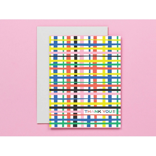 Rainbow Weave Thank You Card