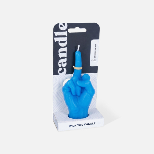F*ck You Candle Hand Blue - small