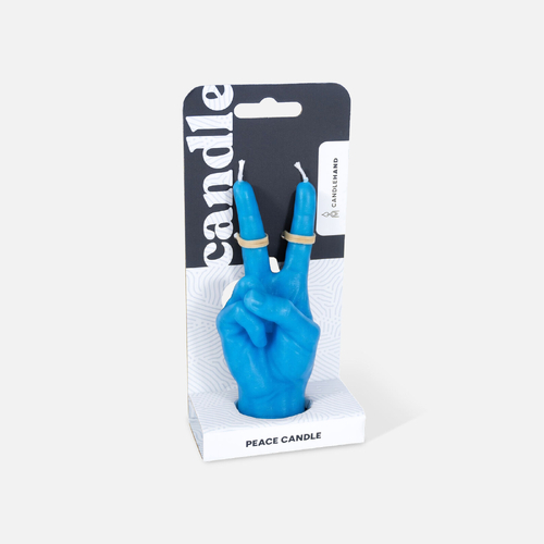 Peace Candle Hand Blue - small